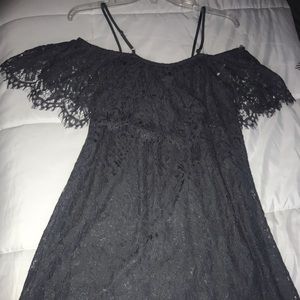 Lace off the shoulder dress with straps